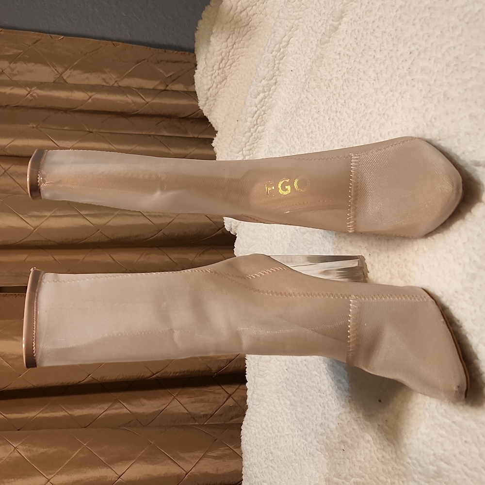 Mesh Heeled Booties